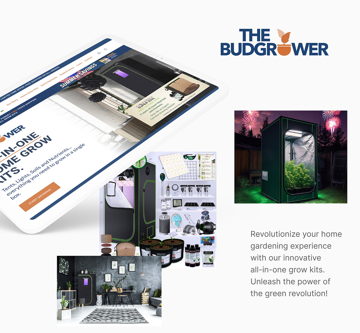 The BudGrower website design