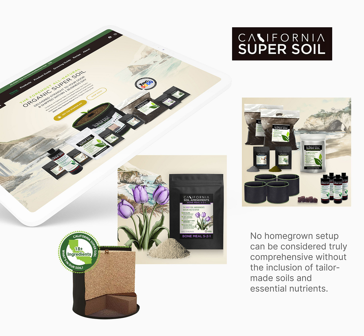 California Super Soil website design